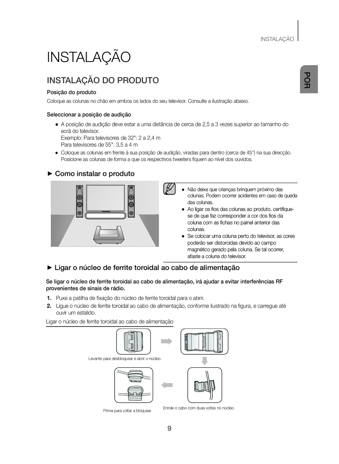 Samsung TW-J5500/ZF manual Instalação do Produto, ++Como instalar o produto, Posição do produto 