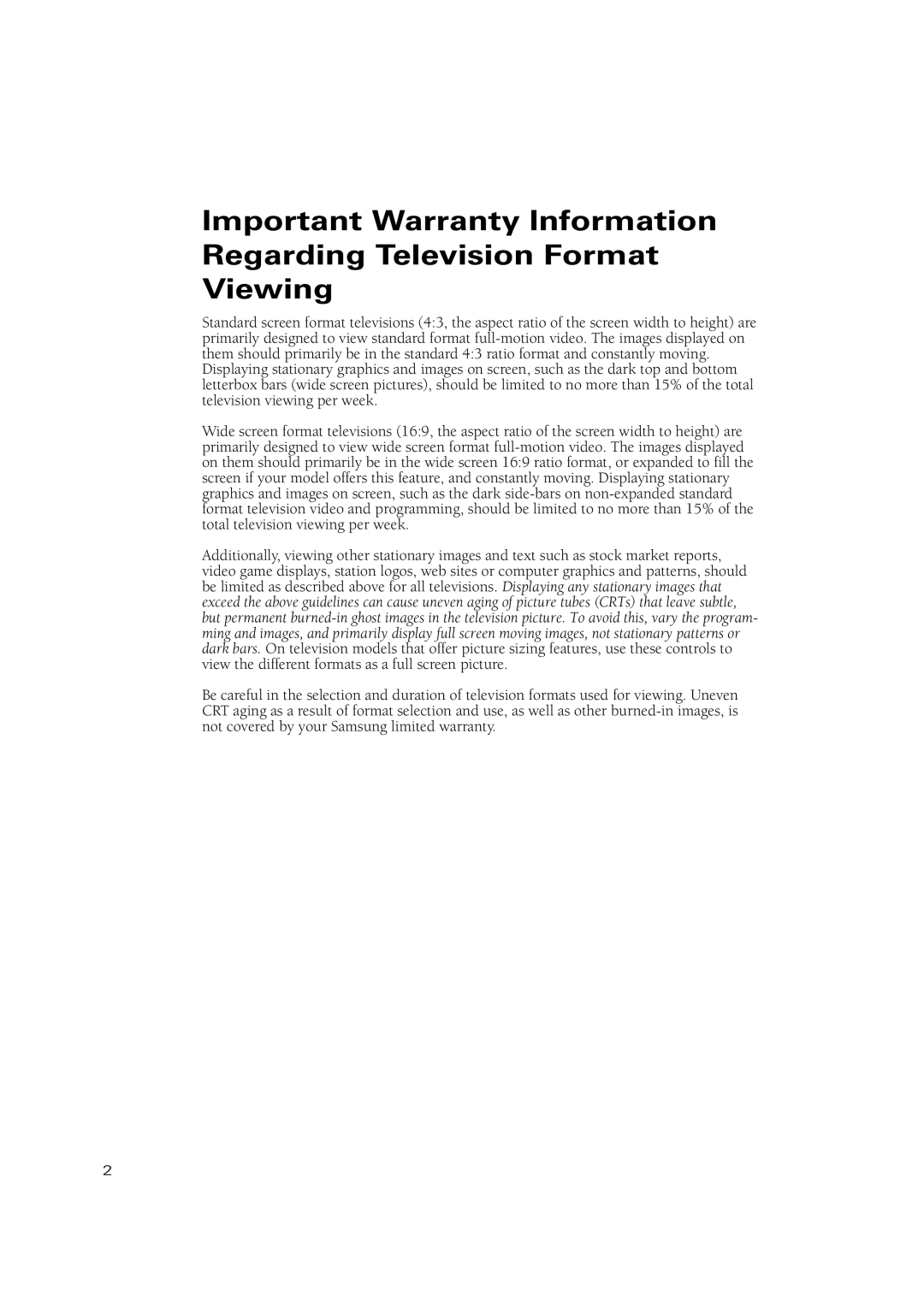 Samsung TX P3075WH, TX P2670WH, TX P3071WH, TX-P2670WH, TX-P2675WH, TX-P3071WH, TX-P3075WH manual 