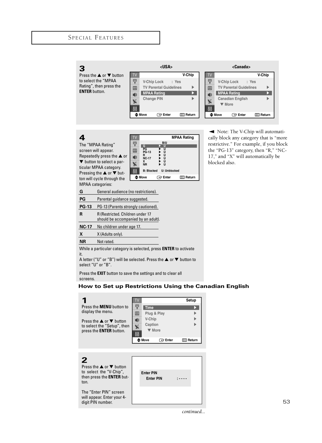 Samsung TX-P3235, TX-P2734, TX-P2730, TX-P2728, TX-P2434 manual Adults only, Mpaa Rating 