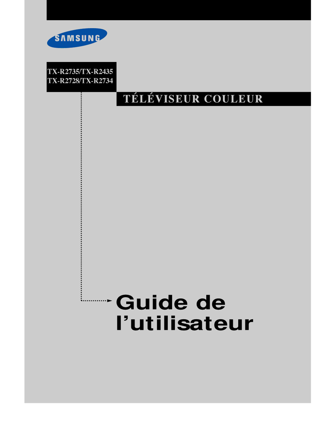 Samsung TX-R2435 manual Guide de l’utilisateur 