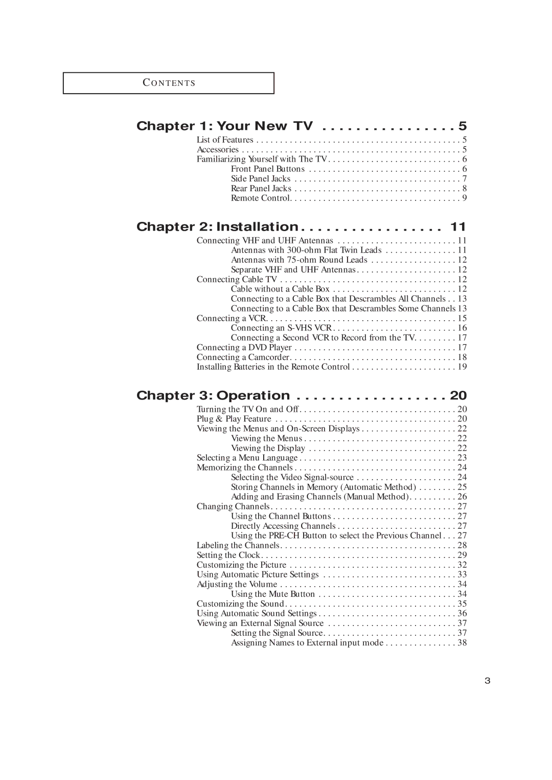 Samsung TX-R2728 manual Your New TV, Installation, Operation 