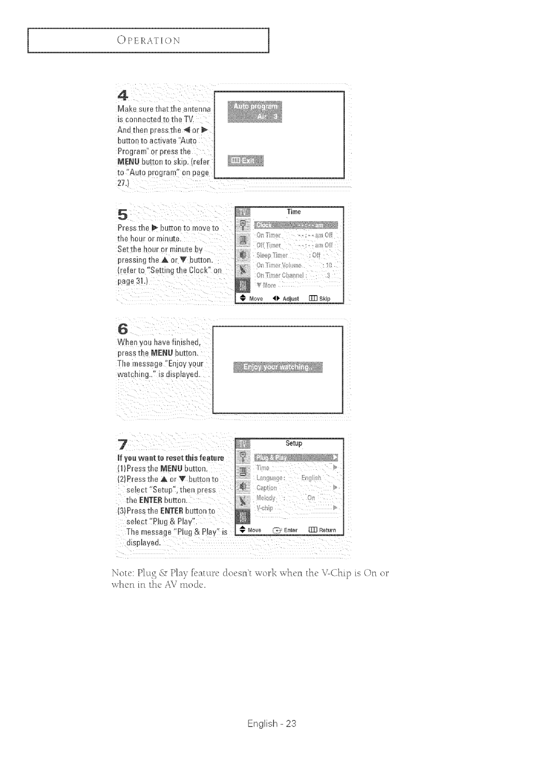 Samsung TX-R2764 manual Time 