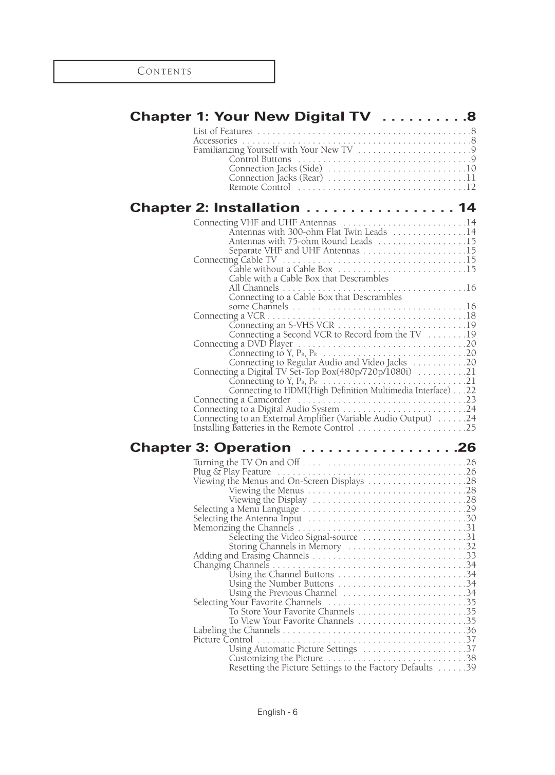 Samsung TX R3075WH, TX R2678WH, TX-R2675WH, TX-R2678WH, TX-R3075WH manual Your New Digital TV, Installation, Operation 