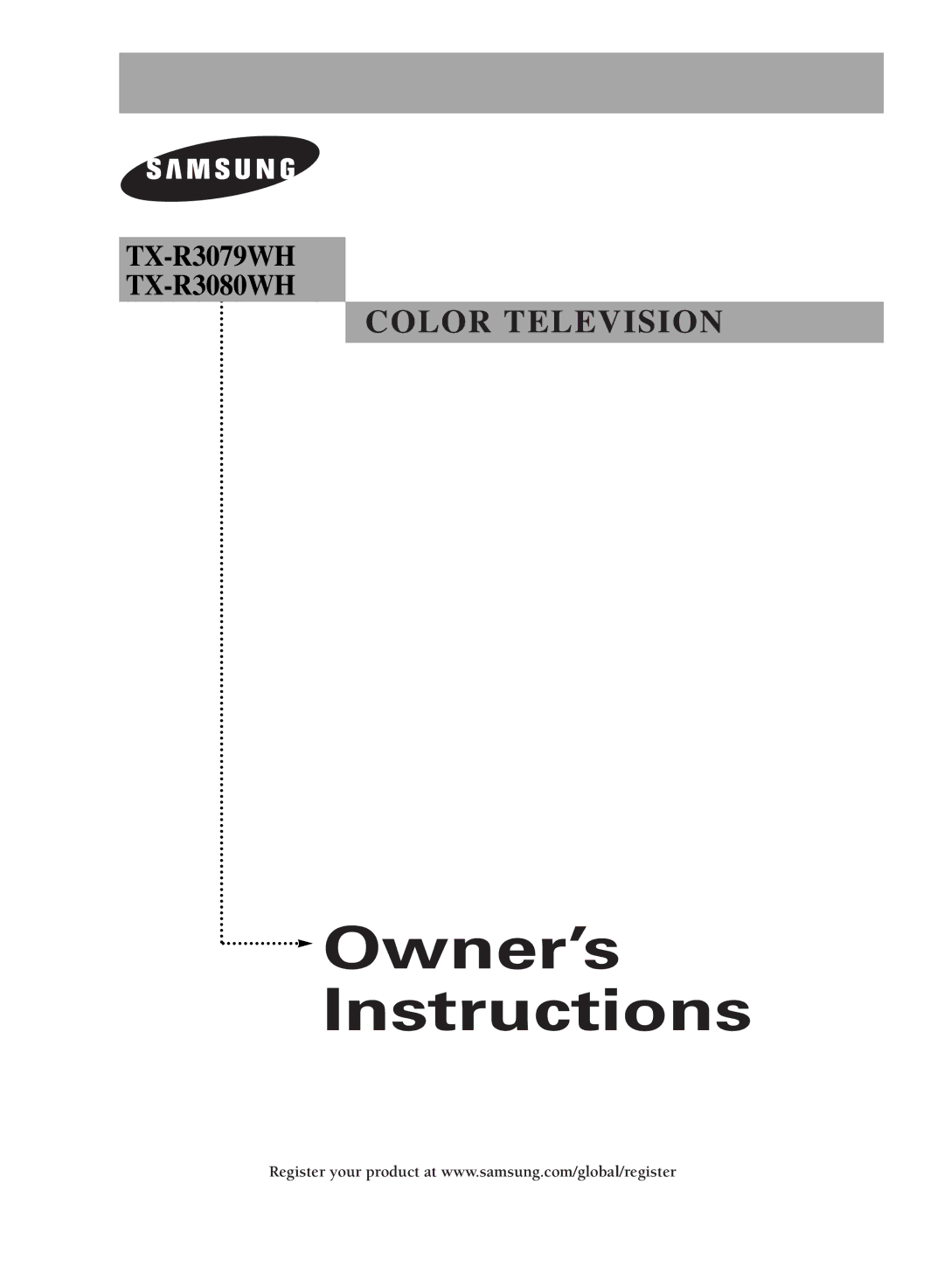 Samsung TX R3080WH manual Owner’s Instructions 