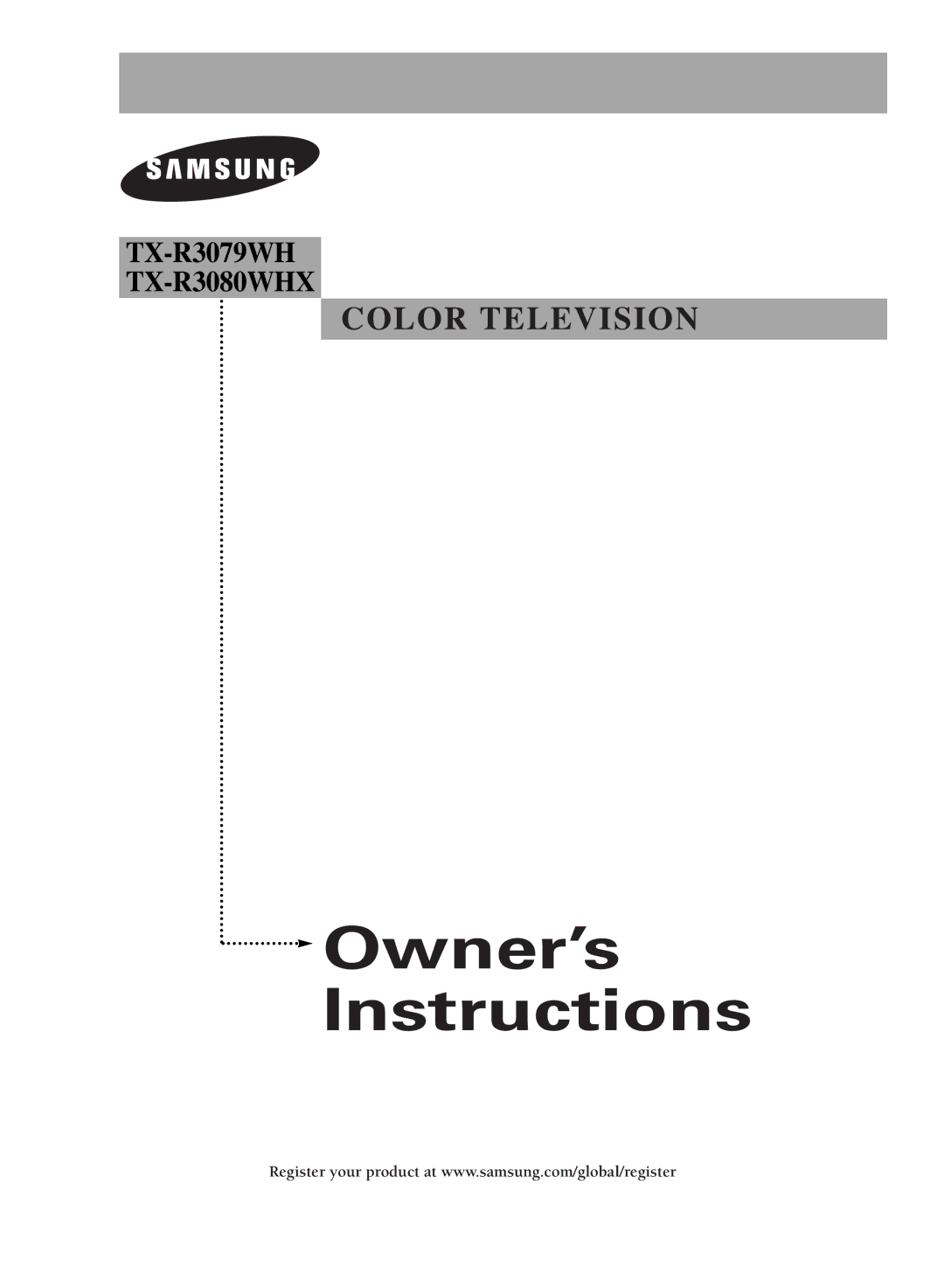 Samsung TX-R3080WHX manual Owner’s Instructions 