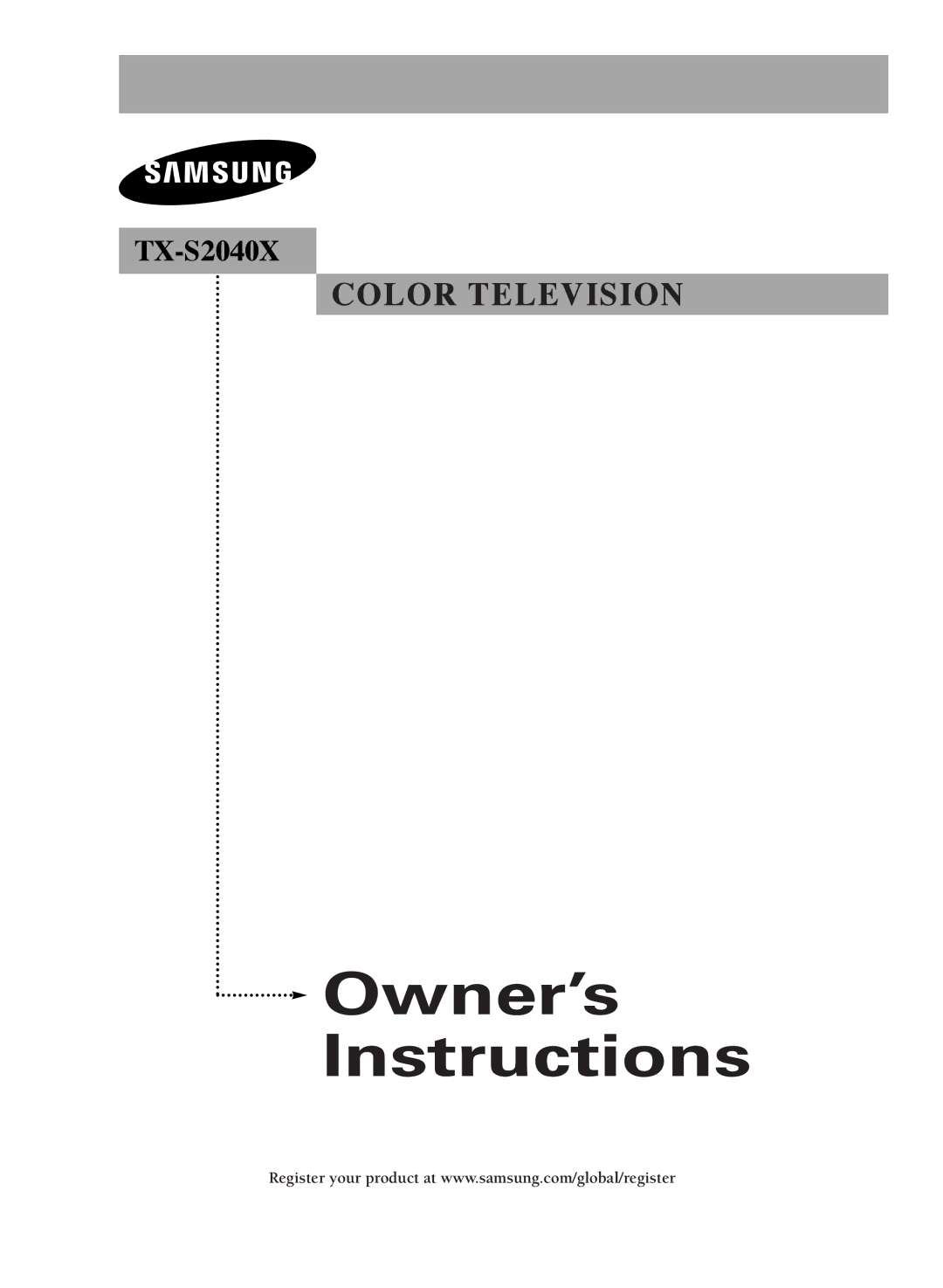 Samsung TX-S2040X manual Owner’s Instructions 