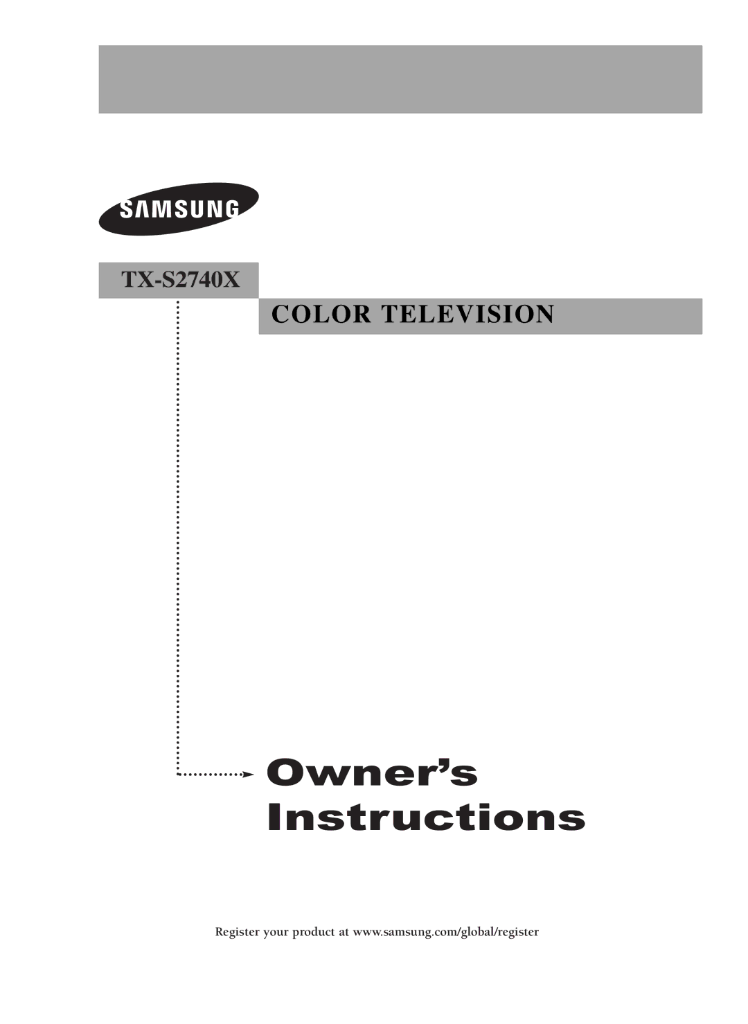 Samsung TX-S2740X manual Owner’s Instructions 