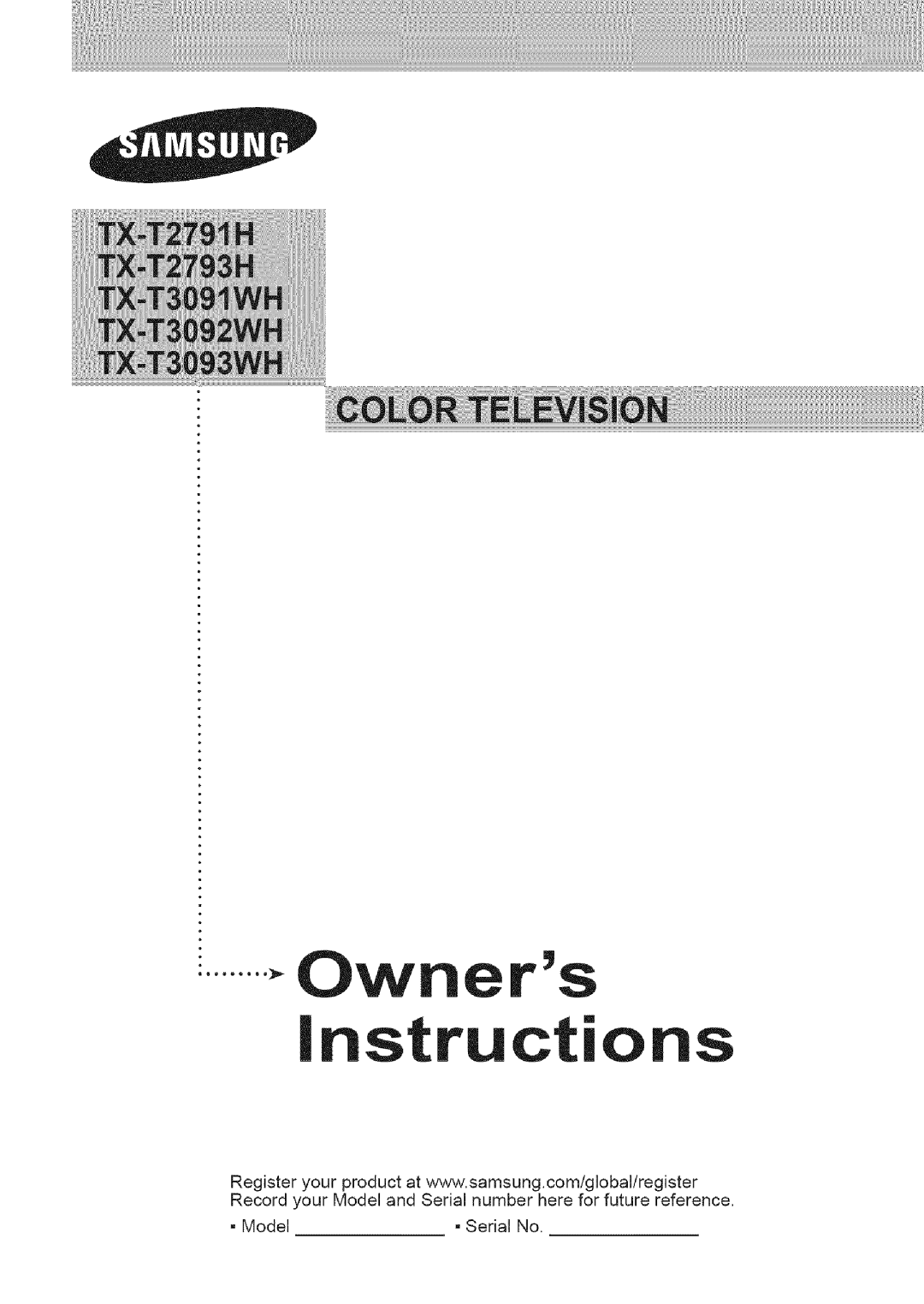 Samsung TX-T2791H manual Model Serial No 