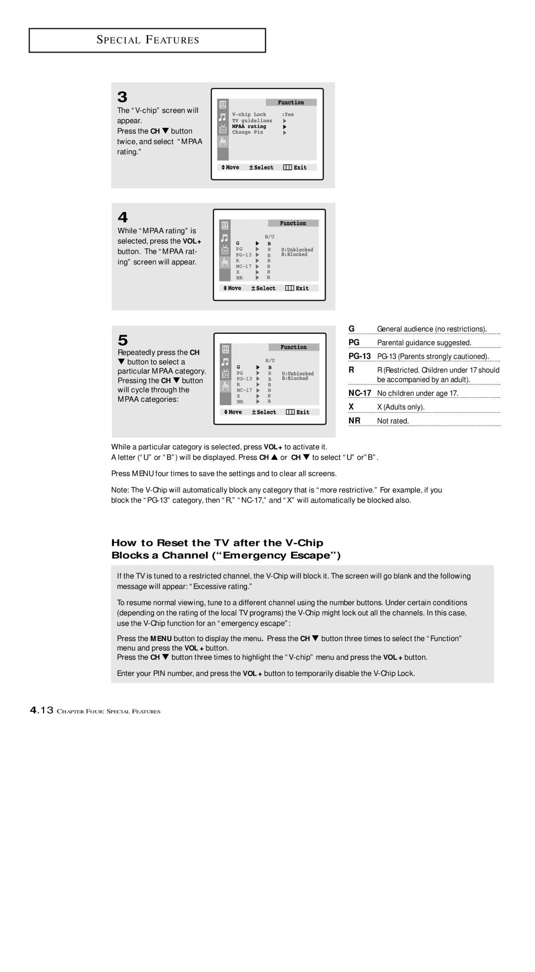 Samsung TXM 1491F manual Repeatedly press the CH 