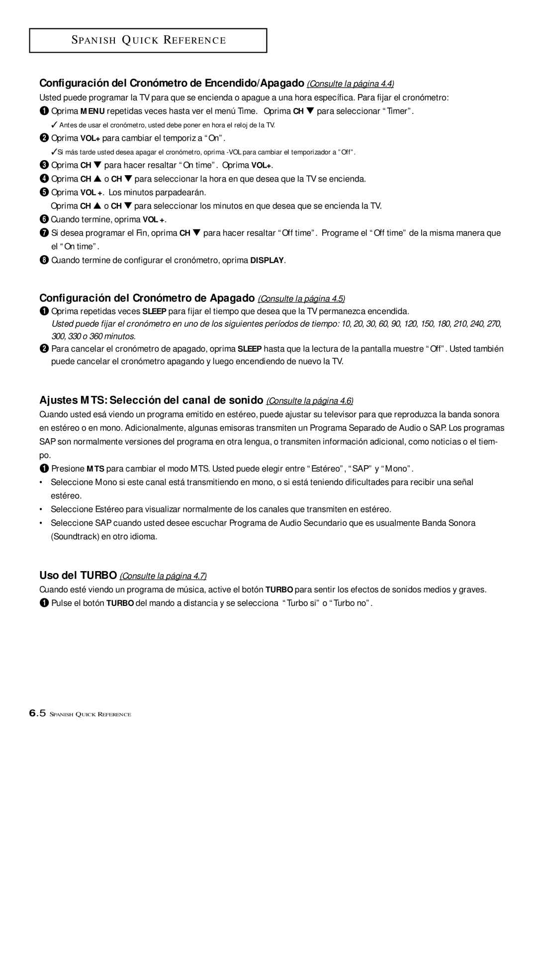 Samsung TXM 1491F manual Configuración del Cronómetro de Apagado Consulte la página 