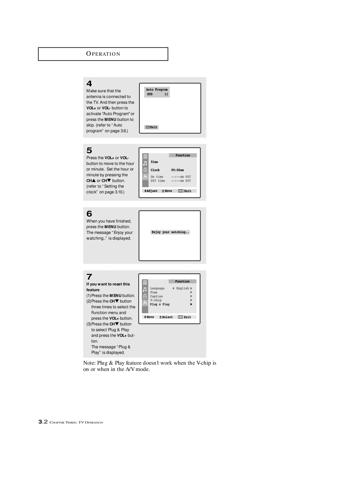 Samsung TXM 2792F, TXL 2767 manual If you want to reset this Feature 