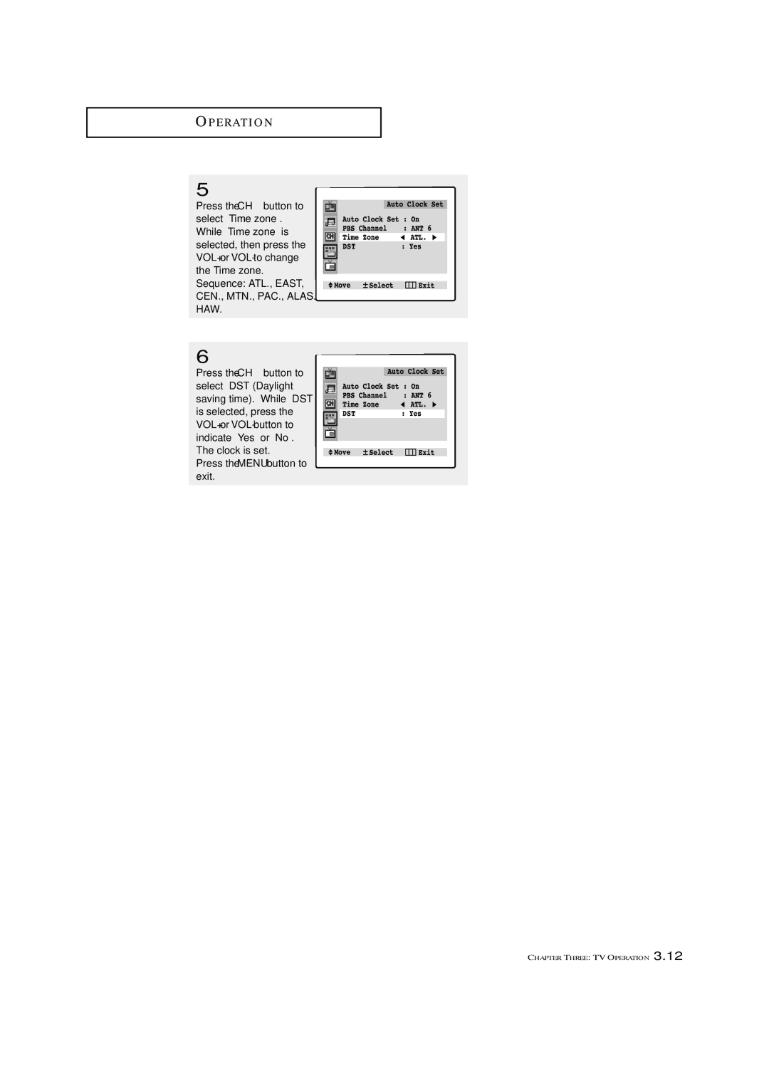 Samsung TXM 3097WHF manual E R At I O N 