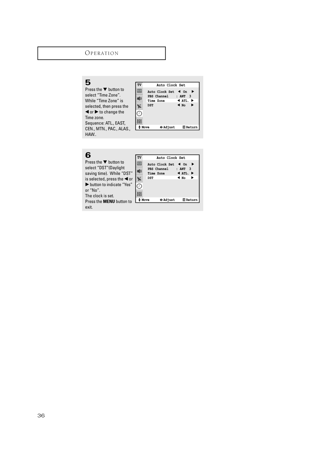 Samsung TXN2771HF/TXN3071WHF manual E R At I O N 