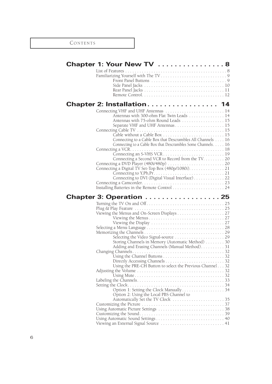 Samsung TXN2771HF/TXN3071WHF manual Your New TV, Installation, Operation 