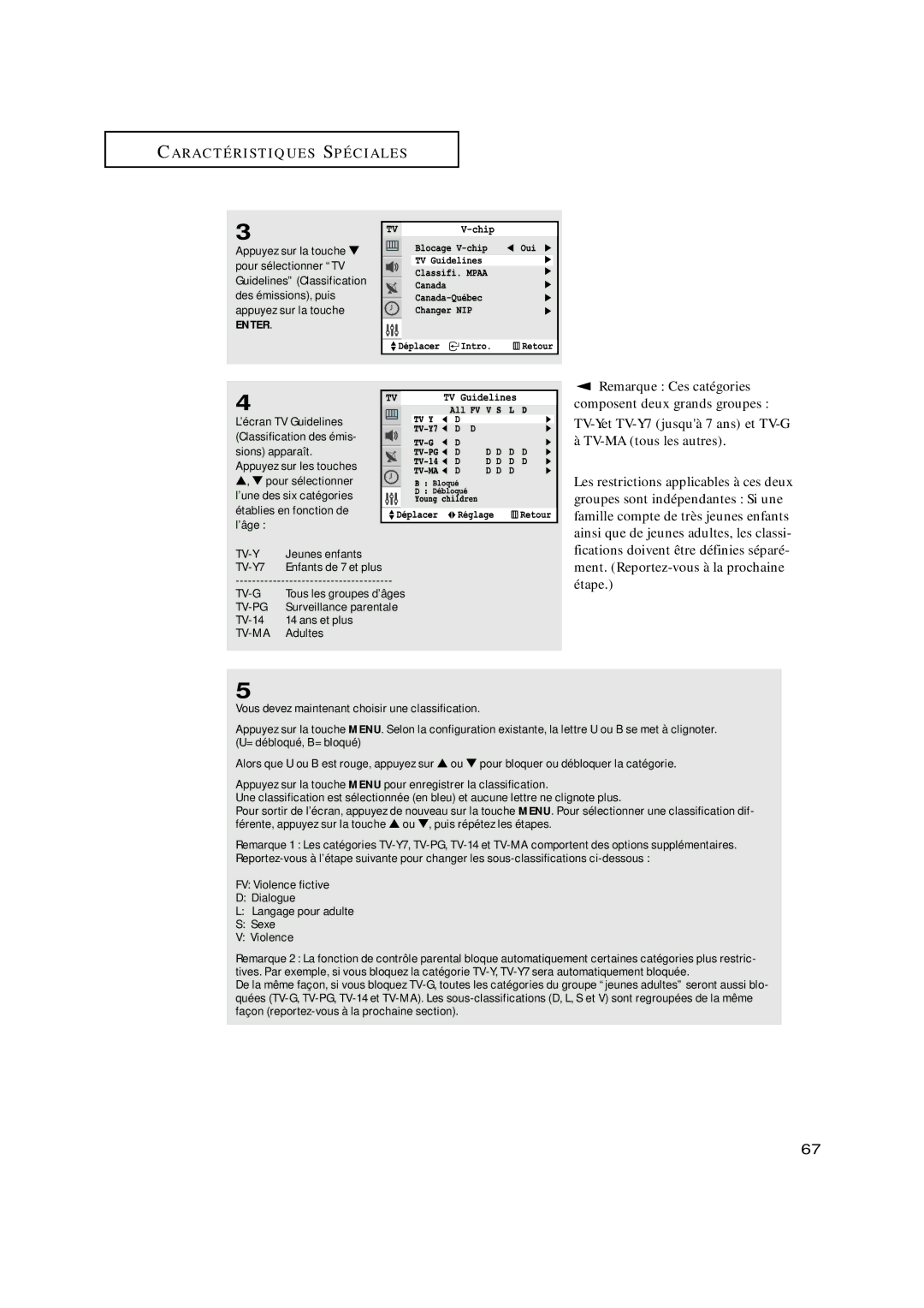 Samsung TXN3298HF, TXN3098WHF, TXN3075WHF, TXN2798HF manual Jeunes enfants, Enfants de 7 et plus, TV-14 Ans et plus, Adultes 