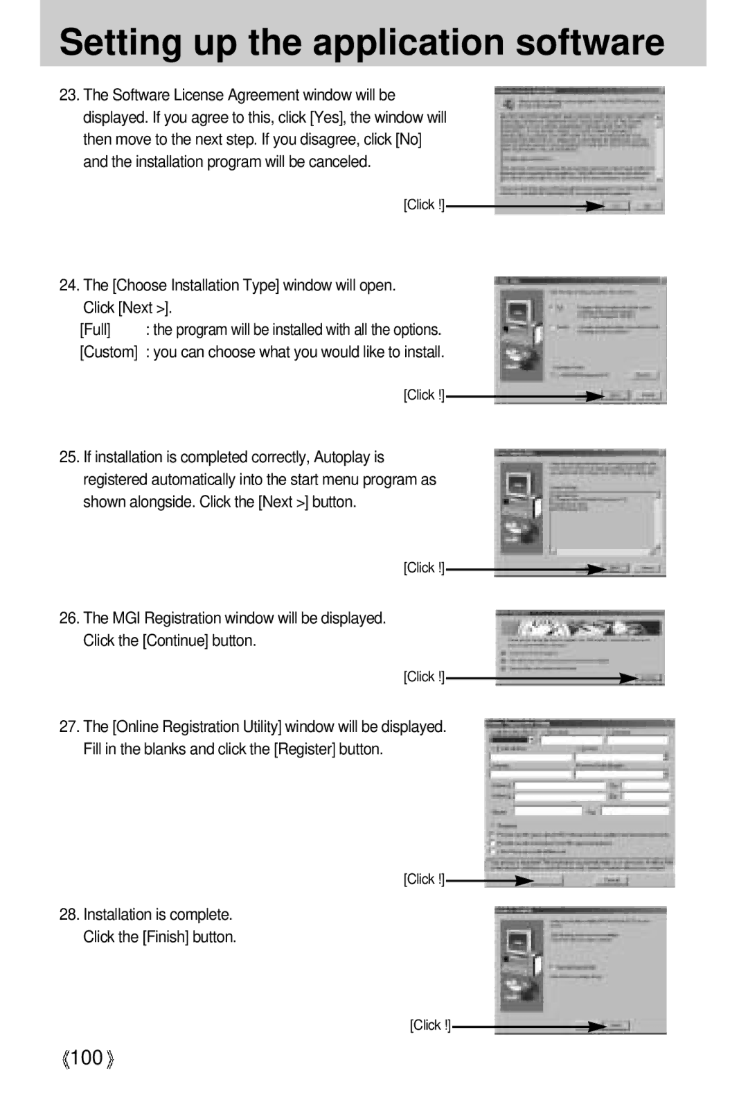 Samsung U-CA 3 manual 100, Choose Installation Type window will open. Click Next Full 