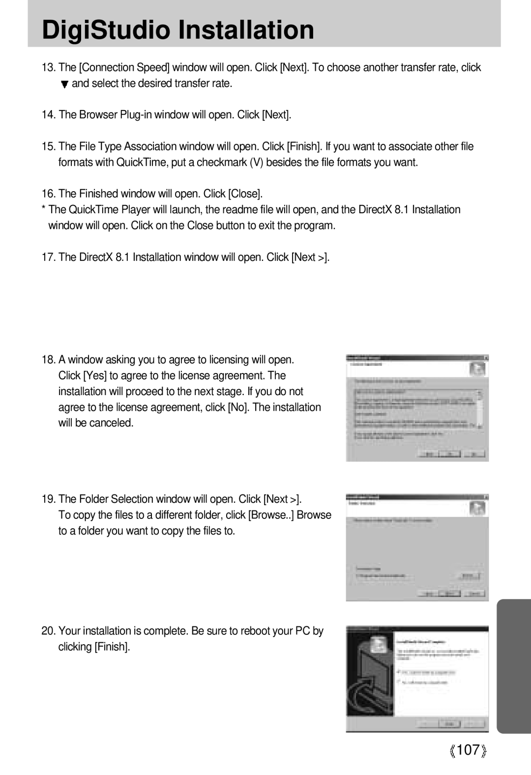 Samsung U-CA 3 manual 107 