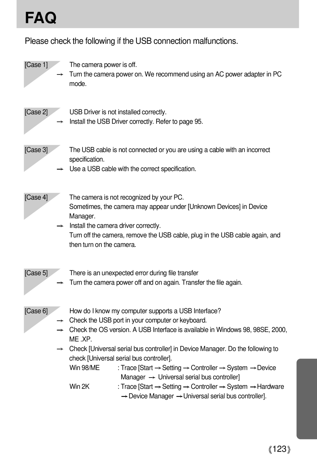 Samsung U-CA 3 manual 123, Me .Xp 