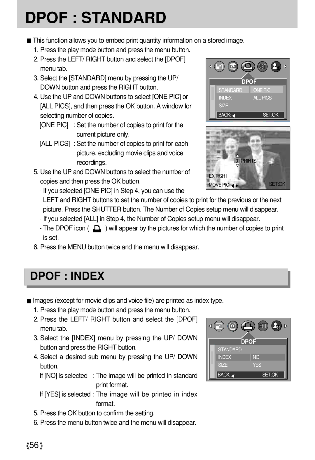 Samsung U-CA 3 manual Use the UP and Down buttons to select ONE PIC or, Selecting number of copies, Recordings 