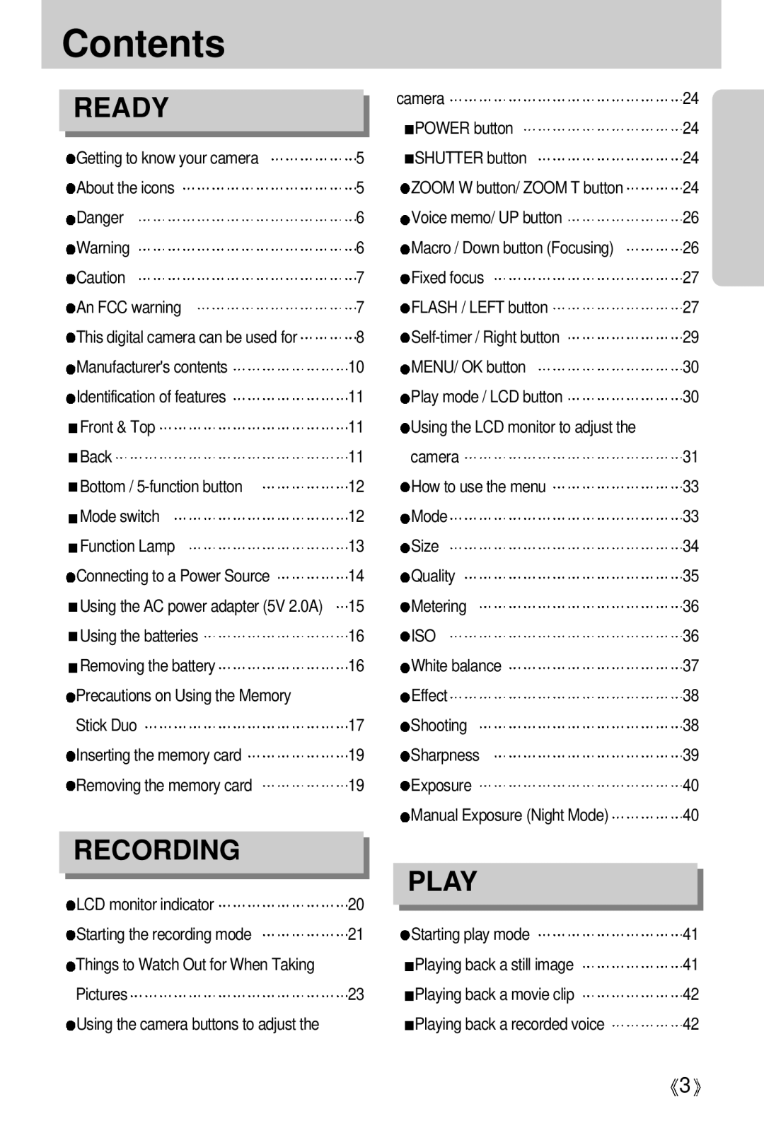 Samsung U-CA 401 user manual Contents 