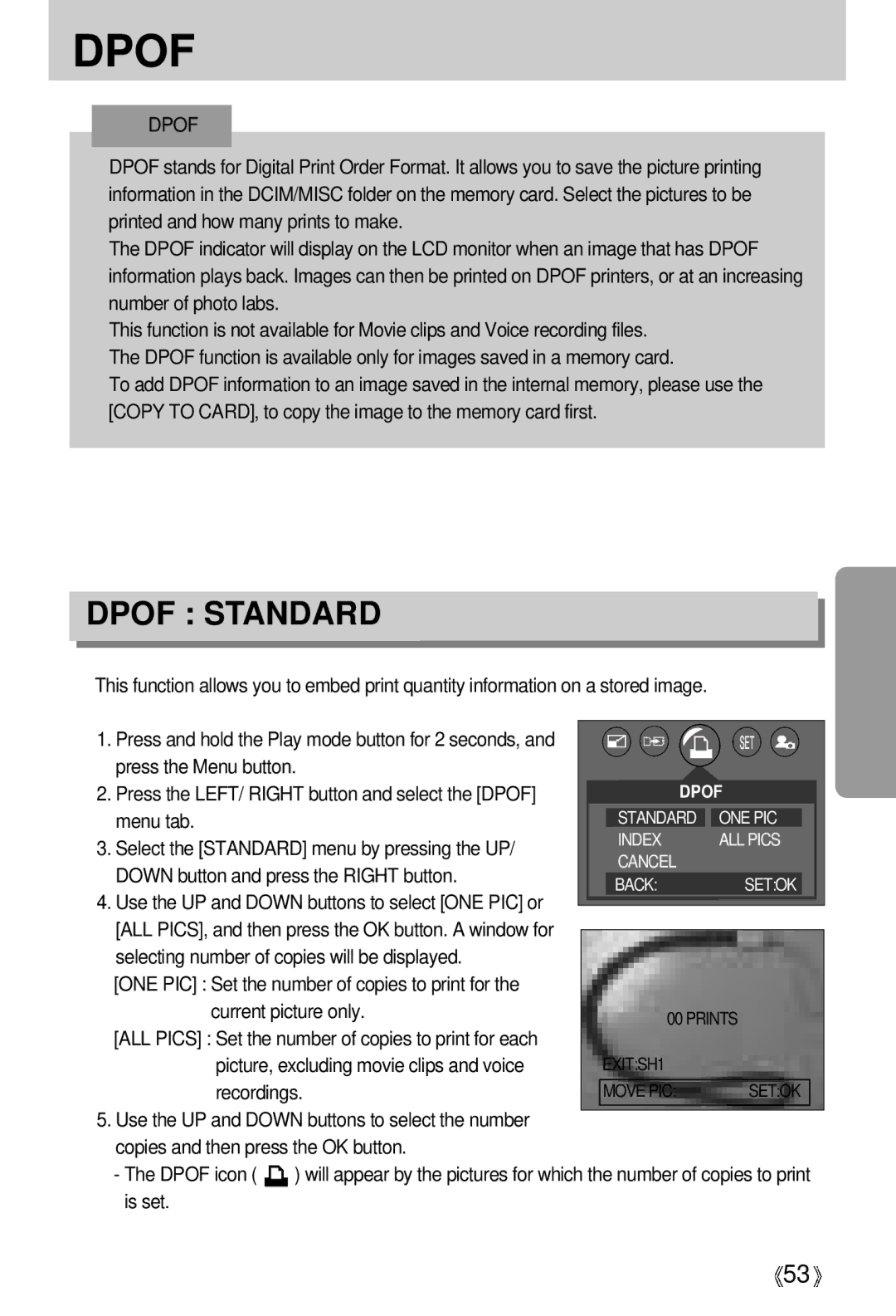 Samsung U-CA 401 Select the Standard menu by pressing the UP, Down button and press the Right button, Recordings 