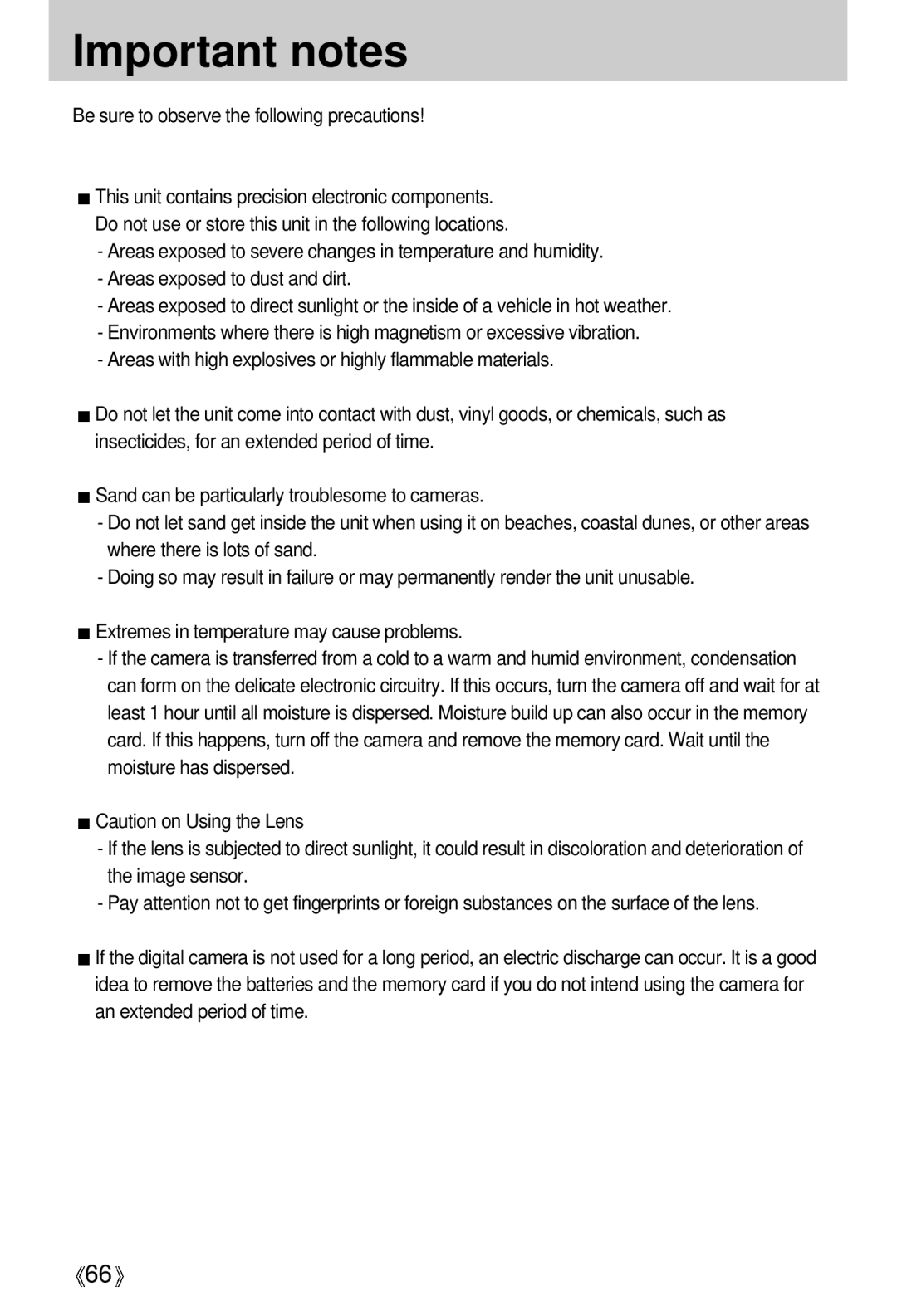 Samsung U-CA 401 user manual Important notes 