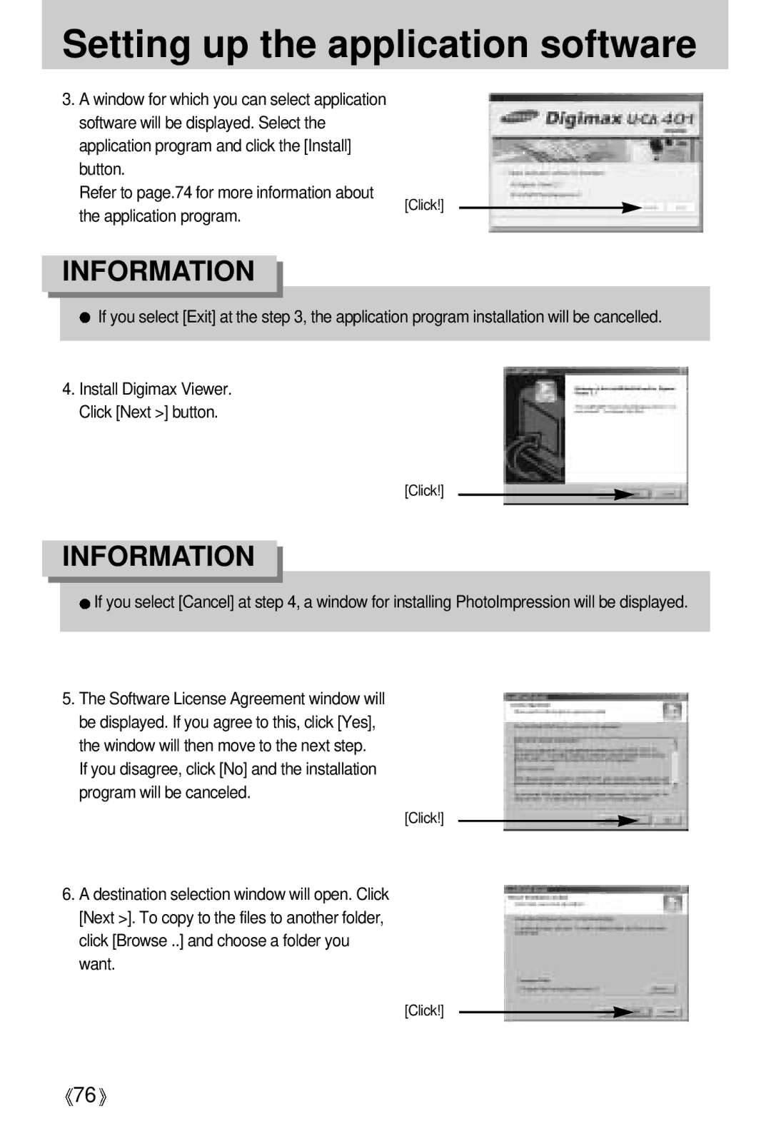 Samsung U-CA 401 user manual Install Digimax Viewer. Click Next button 