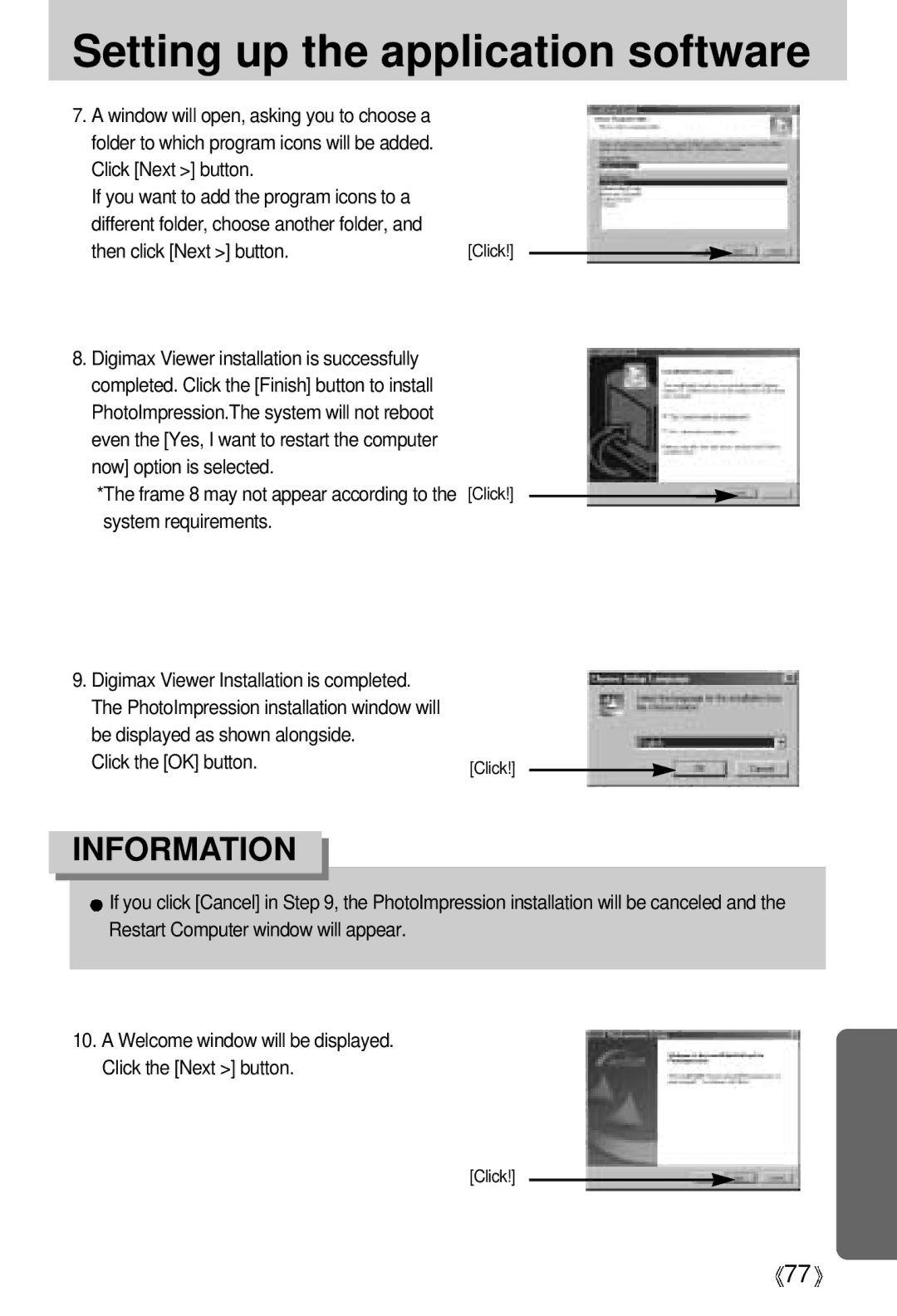 Samsung U-CA 401 user manual Then click Next button, Click the OK button 