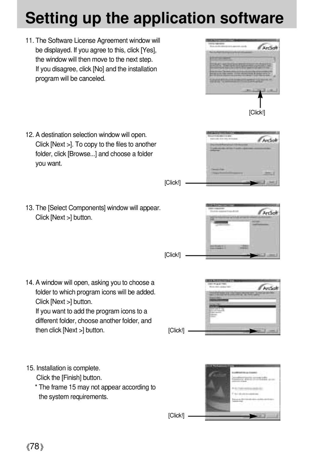 Samsung U-CA 401 user manual Select Components window will appear. Click Next button 