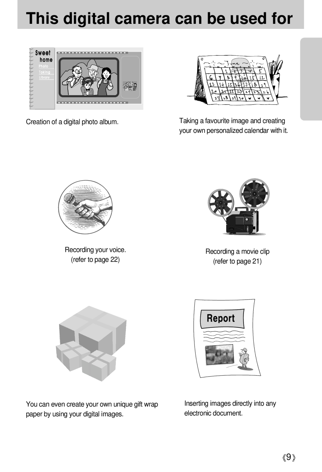 Samsung U-CA 401 user manual This digital camera can be used for 