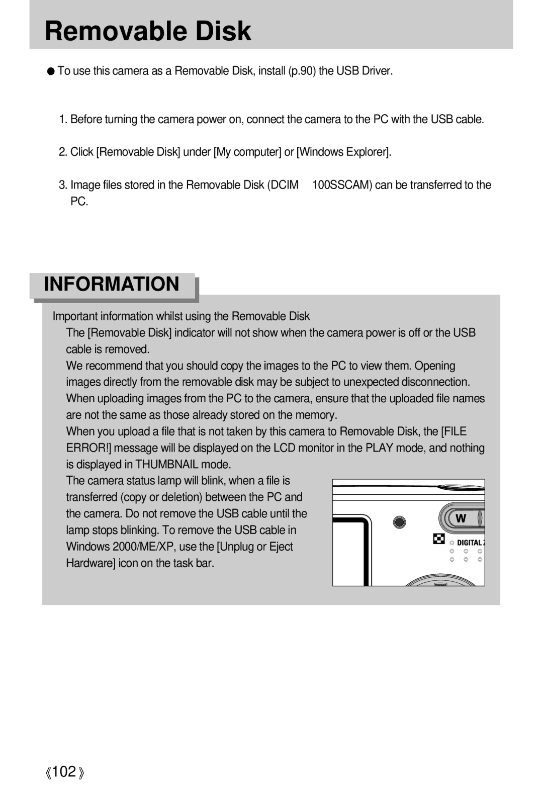 Samsung U-CA 501 user manual Removable Disk 