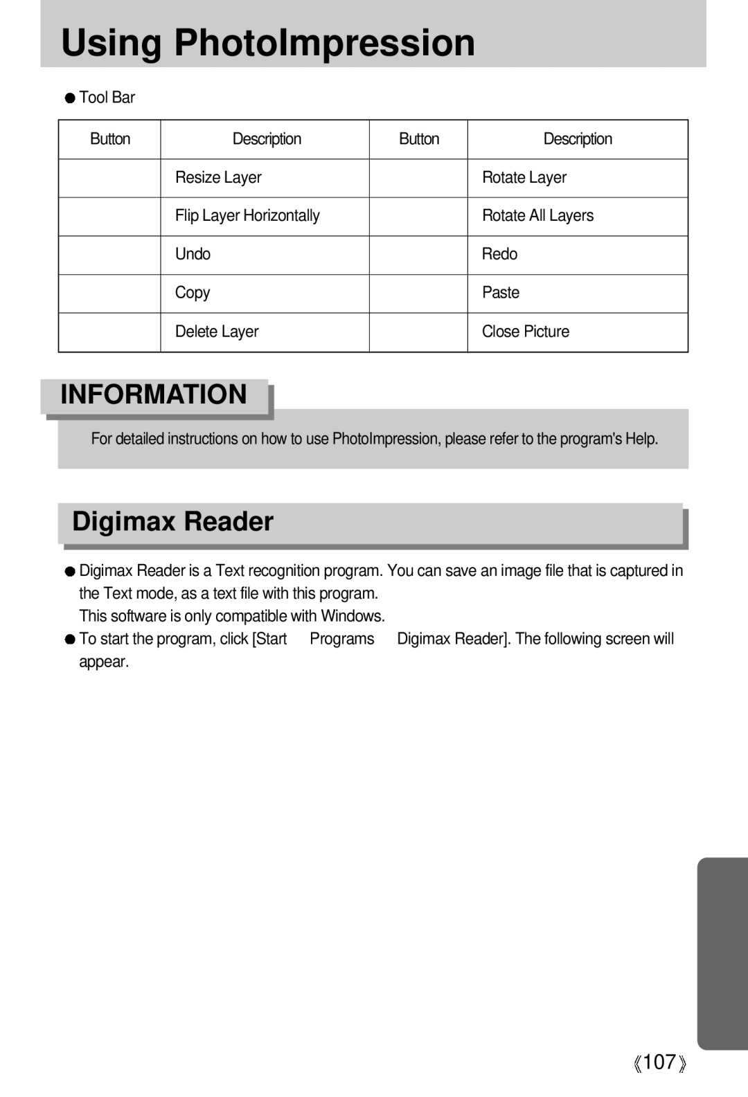 Samsung U-CA 501 user manual Digimax Reader 