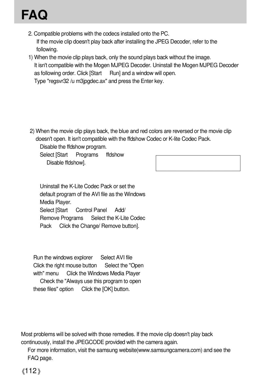 Samsung U-CA 501 user manual 112 