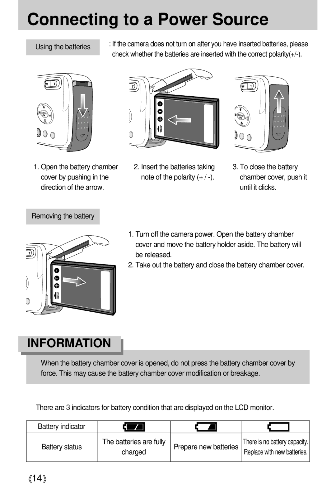 Samsung U-CA 501 user manual Battery indicator 