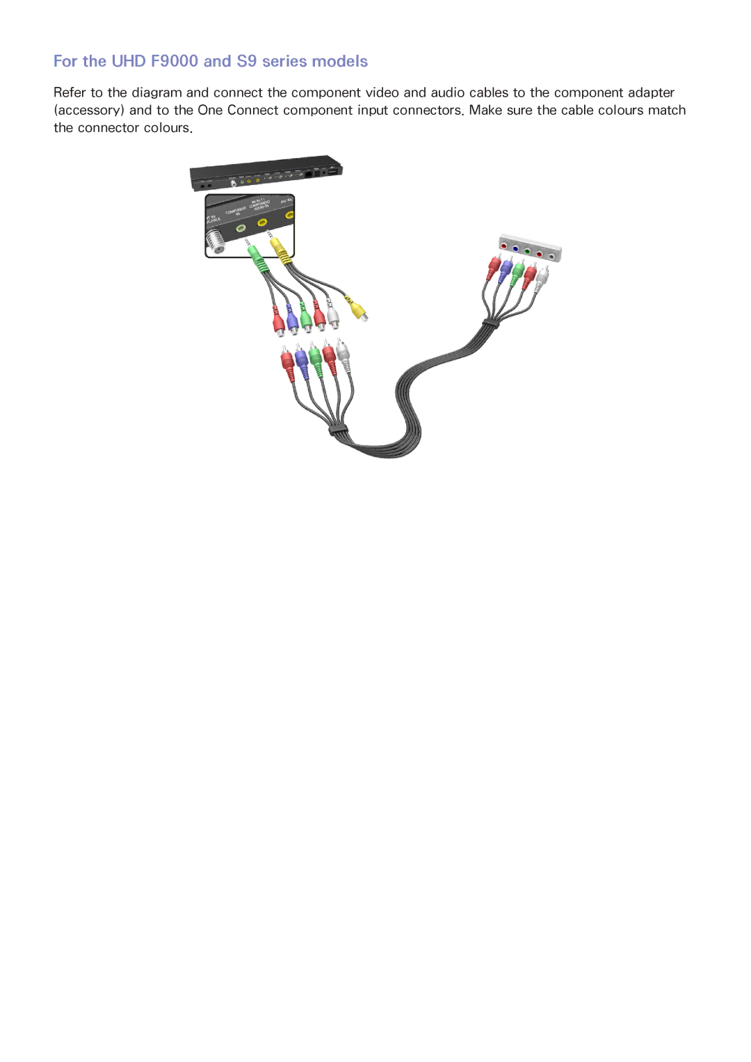 Samsung UA110S9VRXUM, UA110S9VRXZN, UA110S9ARXUM manual For the UHD F9000 and S9 series models 