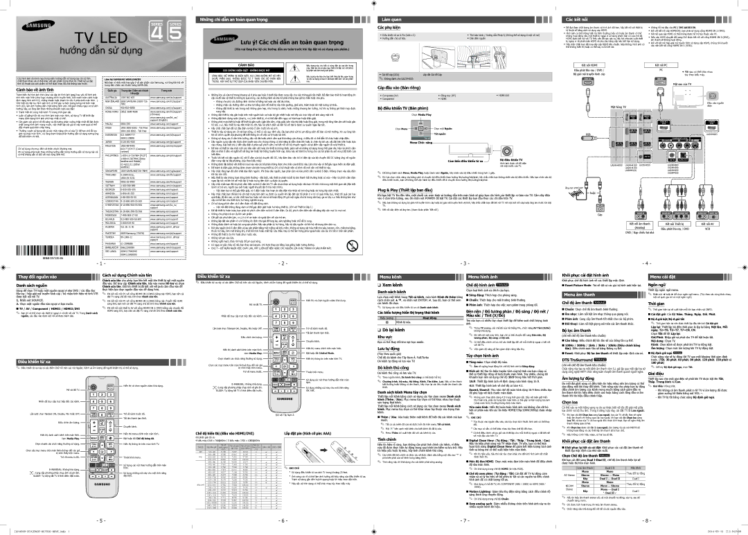 Samsung UA28H4100ARXXV manual Các phụ kiện, Cảnh báo về ảnh tĩnh, Cáp đầu vào Bán riêng, Bộ điều khiển TV Bàn phím 