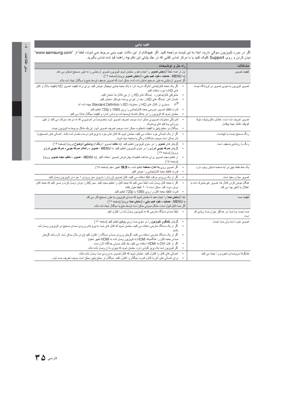 Samsung UA32C4000PXTW, UA26C4000PXSV, UA26C4000PXTW, UA32C4000PXUM, UA22C4000PXHC يباي بيع, تاحیضوت و لح هار تلاکشم, 35 يسراف 