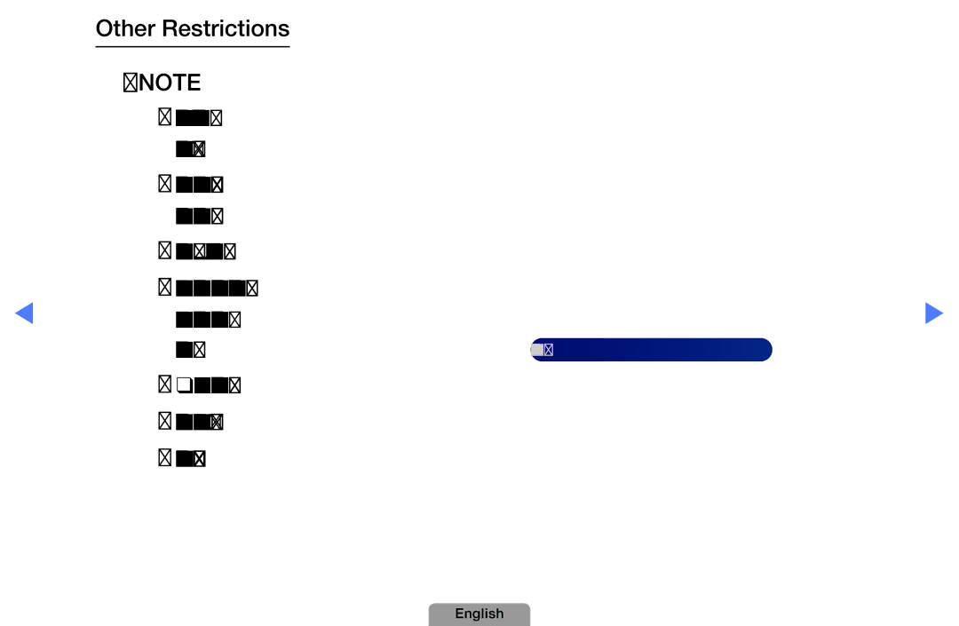 Samsung UA32D5800VRXXT manual Other Restrictions 