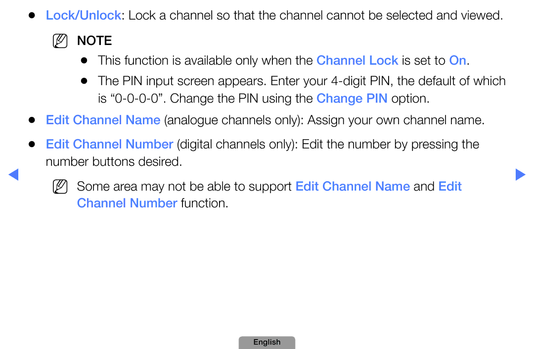 Samsung UA32D5800VRXXT manual NN Note, Channel Number function 