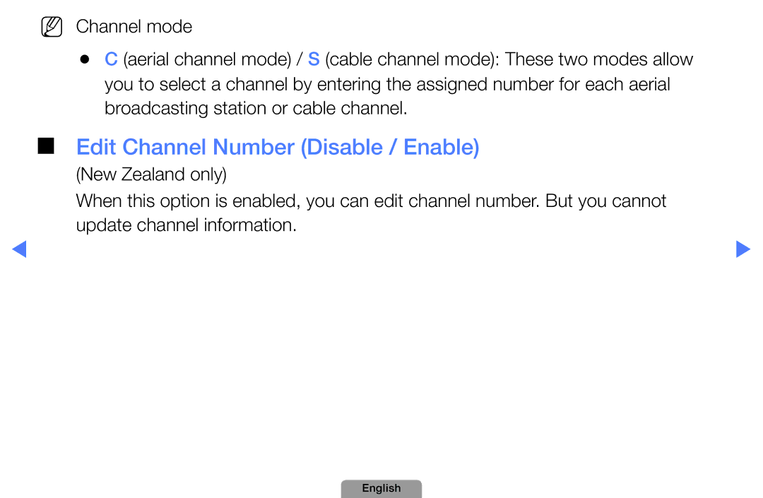 Samsung UA32D5800VRXXT manual Edit Channel Number Disable / Enable 