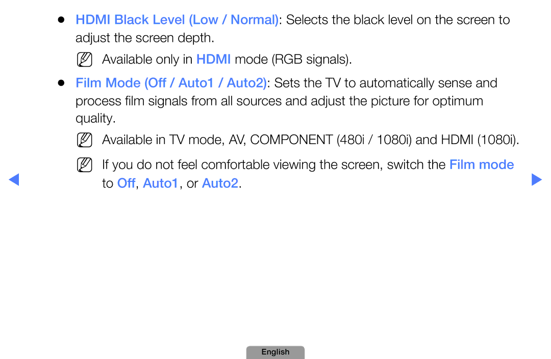 Samsung UA32D5800VRXXT manual To Off, Auto1, or Auto2 