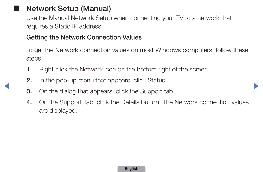 Samsung UA32D5800VRXXT manual Network Setup Manual 