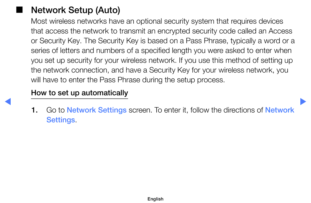 Samsung UA32D5800VRXXT manual Will have to enter the Pass Phrase during the setup process 