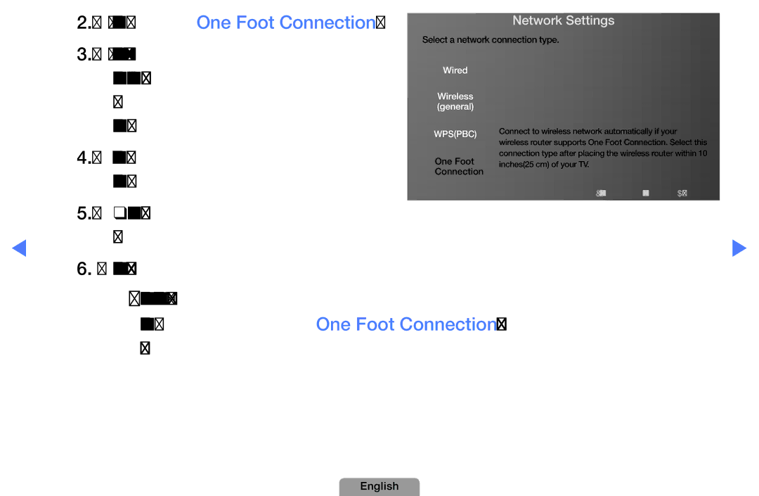 Samsung UA32D5800VRXXT manual Appears, and network setting is done, Select the One Foot Connection 