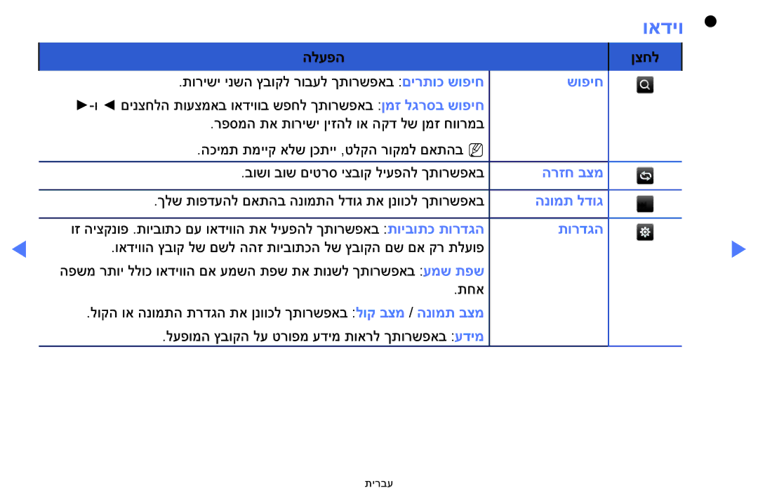 Samsung UA32H5100AWXSQ, UA32H4100AWXSQ, UA40H5100AWXSQ, UA48H5100AWXSQ manual ואדיו 