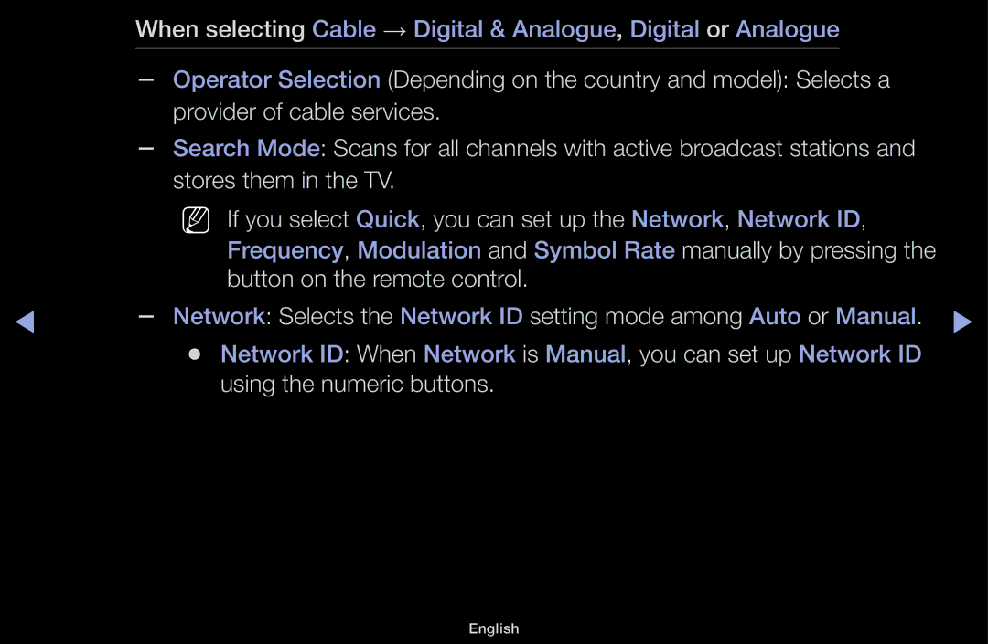 Samsung UA48J5000AKXXV, UA32J4170ASXUM, UA48J5170ASXUM, UA40J5170ASXUM, UA32J4003AKXXV manual Provider of cable services 