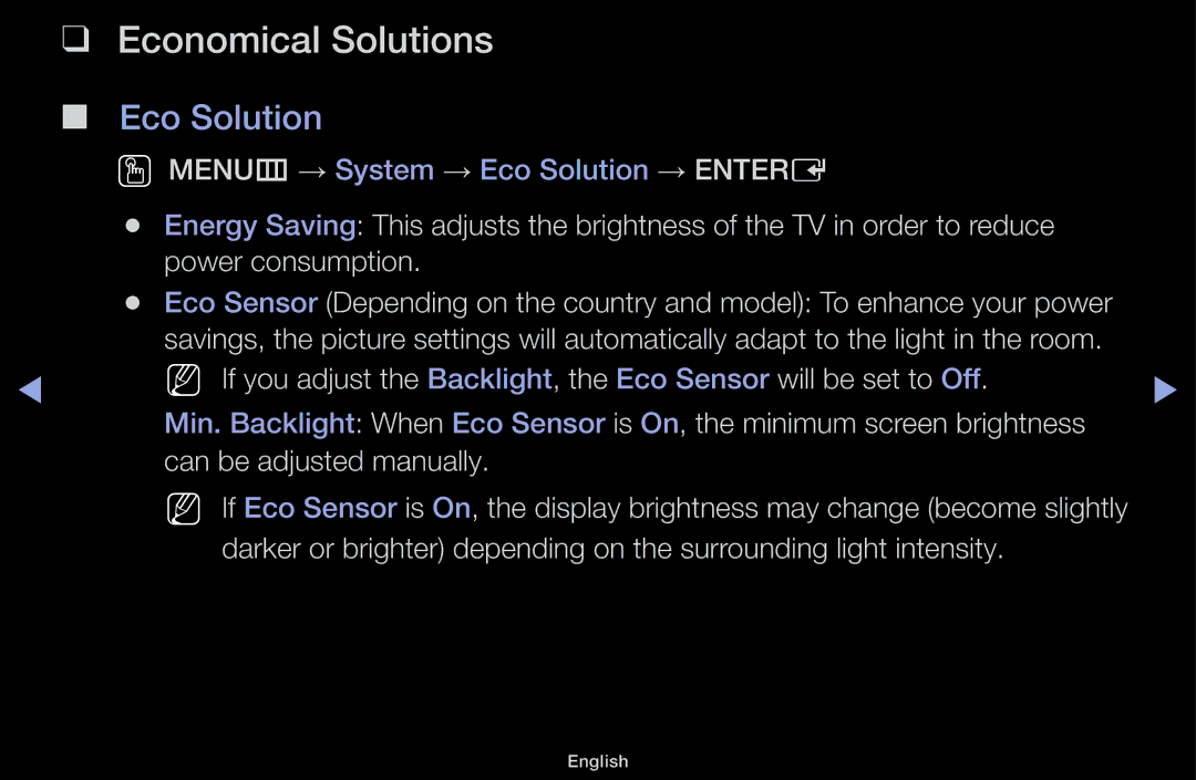 Samsung UA32J4100AKXXV, UA32J4170ASXUM, UA48J5170ASXUM, UA40J5170ASXUM, UA32J4003AKXXV Economical Solutions, Eco Solution 