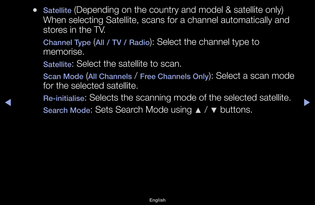 Samsung UA43J5100AKXXV, UA32J4170ASXUM, UA48J5170ASXUM, UA40J5170ASXUM, UA32J4003AKXXV Satellite Select the satellite to scan 