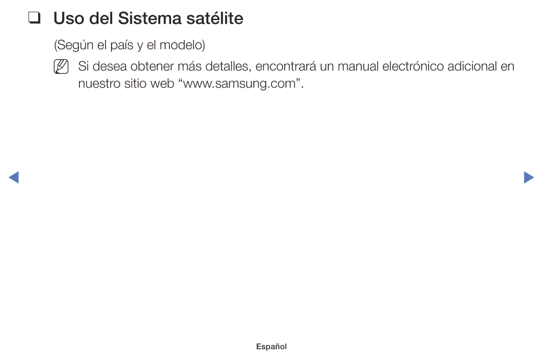 Samsung UA32K4070DSXMV manual Uso del Sistema satélite 