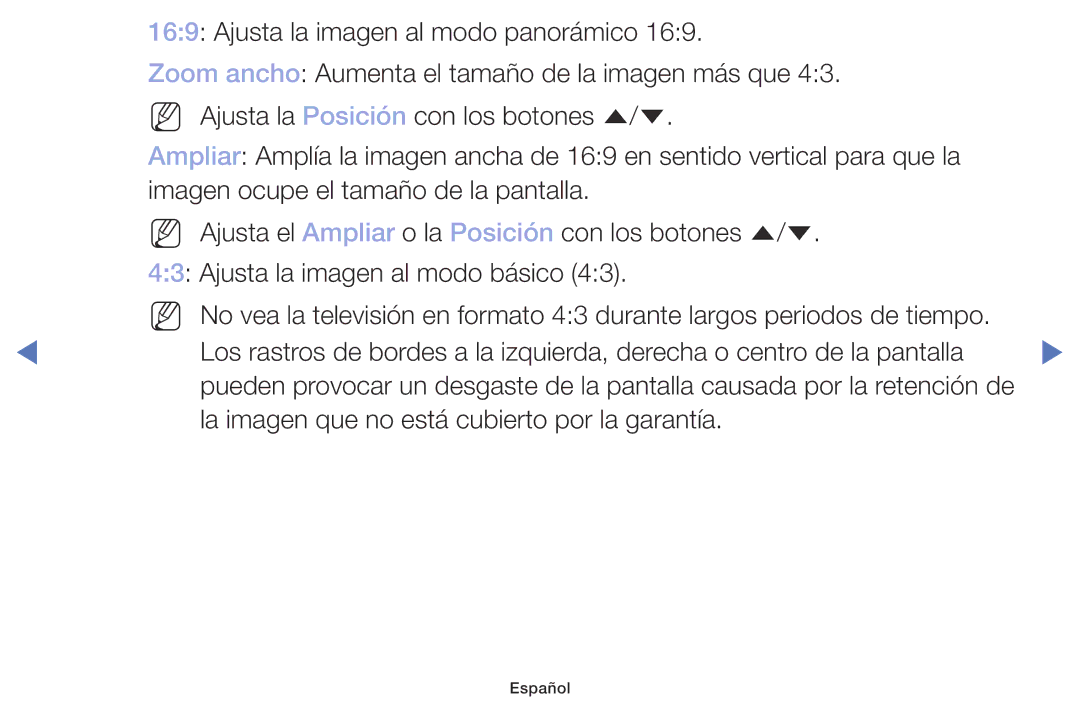 Samsung UA32K4070DSXMV manual La imagen que no está cubierto por la garantía 